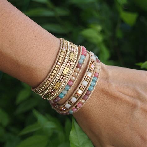 5 Times Wrap Bracelet Multi Color Beaded Mix Boho Bracelet Etsy