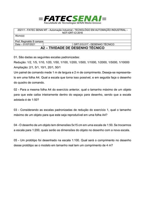 A Exerc Cios De Desenho T Cnico Pdf