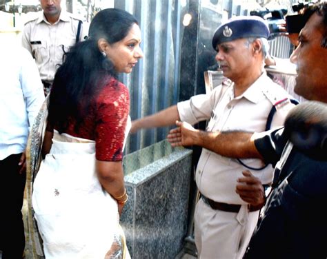 New Delhi Brs Mlc K Kavitha Arrives At Ed Office In Connection With