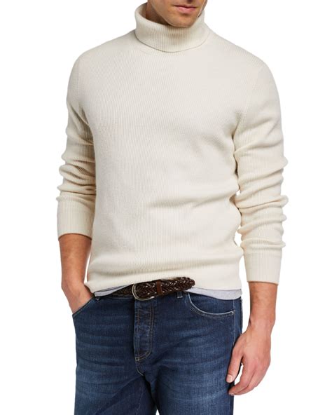 Brunello Cucinelli Mens Solid Cashmere Turtleneck Sweater Neiman Marcus Turtleneck Hoodie