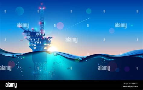 Subsea Deep Sea Oil Well Stock Vector Images Alamy