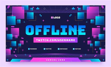 Free Vector | Gaming twitch background template design