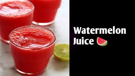 Watermelon Juice Recipe🍉 Youtube