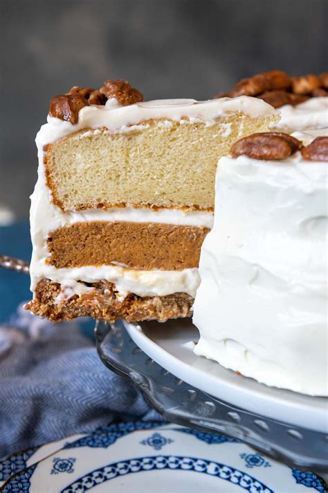 Piecaken Pumpkin Pie Layer Cake With Praline Pecans