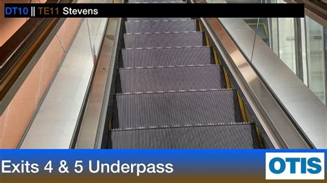 Stevens Mrt Station Otis Escalator Exits Underpass Youtube