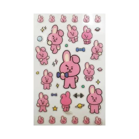 JUNGKOOK BTS BT21 Official Authentic Goods Epoxy Sticker By Monoploy