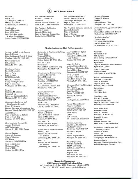 IEEE Sensors Journal History IEEE Sensors Council