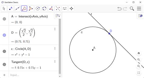 Constructing The Tangents To A Circle In Geogebra House Of Math