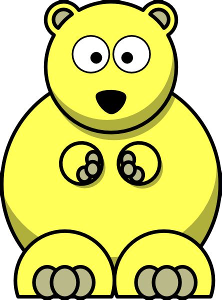 Yellow Bear Clip Art At Clker Vector Clip Art Online Royalty