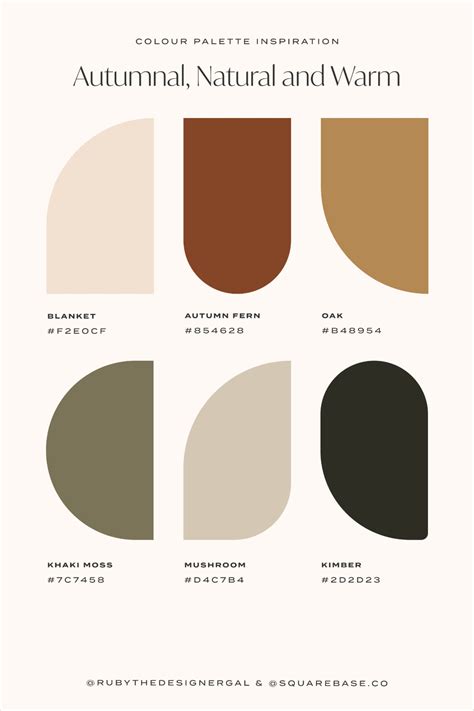 Autumnal Natural And Warm Colour Palette For Your Brand And