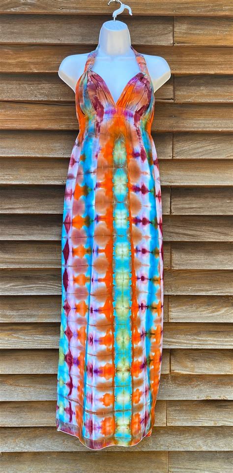 Tie Dye Dress Womens Medium Etsy