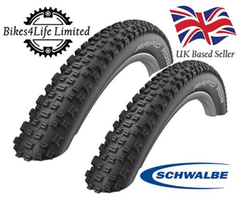 Pair Schwalbe Rapid Rob X Mountain Bike Mtb Tyres Wired X