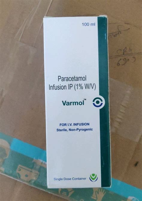 Iv Paracetamol Infusion 100 M L For Hospital At Rs 40 Piece In Nashik