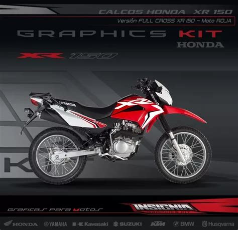 Calcos Honda Xr Roja Full Cross Insignia Calcos