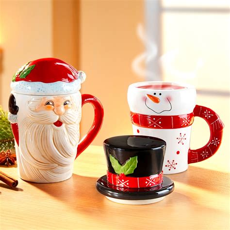 Tasses à Couvercle Noël 2 Pièces à Commander En Ligne Maison