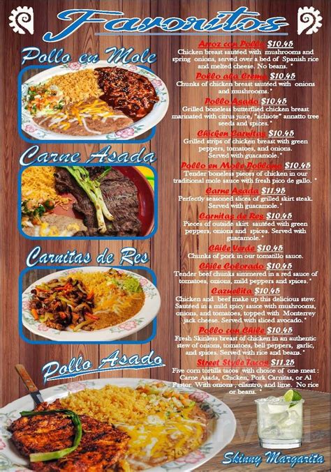 Casa Colima Mexican Restaurant And Cantina Menu In Portland Oregon Usa