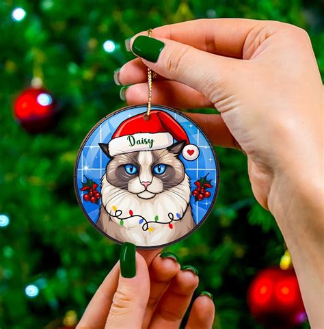 Personalized Ragdoll Cat Christmas Ornament Ragdoll Cat Christmas Gifts