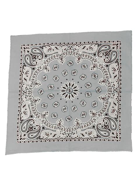 Steel Gray Cotton Bandanas Printed Paisley Bandanas At Rs 30piece