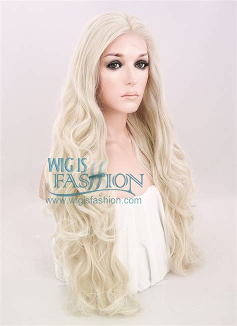 Wavy Platinum Blonde Lace Front Synthetic Wig Lw667f Blonde Fashion