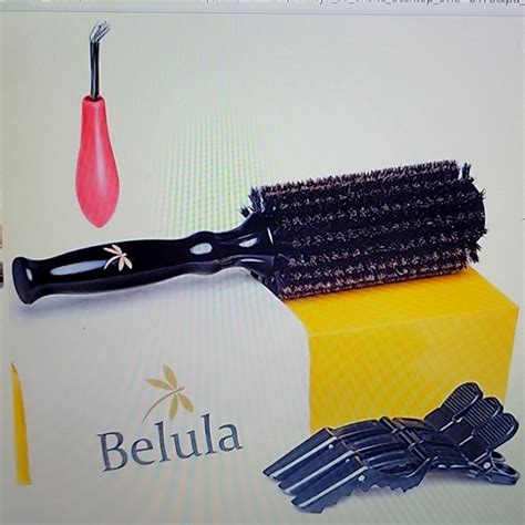 Belula Hair Belula 0 Soft Boar Bristle Round Brush Large 24 Wooden Barrel 3 Clips New Poshmark