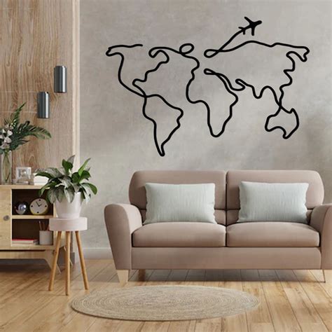 Quadro Painel Mapa Mundi Decorativo Para Parede Em Mdf Shopee Brasil