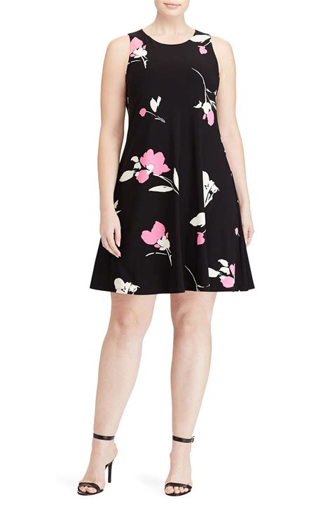 Lauren Ralph Lauren Floral Jersey A Line Dress Plus Size Nordstrom