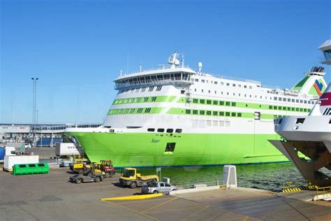 Passenger Ferry In The Port Of Tallinn Editorial Image Image Of