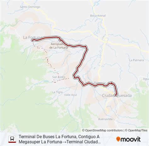 Ruta Ciudad Quesada La Fortuna Horarios Paradas Y Mapas Terminal De