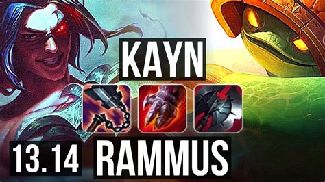 KAYN Vs RAMMUS JNG 10 1 12 2 9M Mastery 1200 Games Legendary