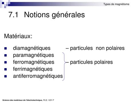 Ppt Science Des Mat Riaux De L Lectrotehnique Powerpoint