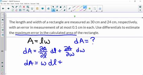 Solved The Length And Width Of Rectangle Are Measured As Cm And