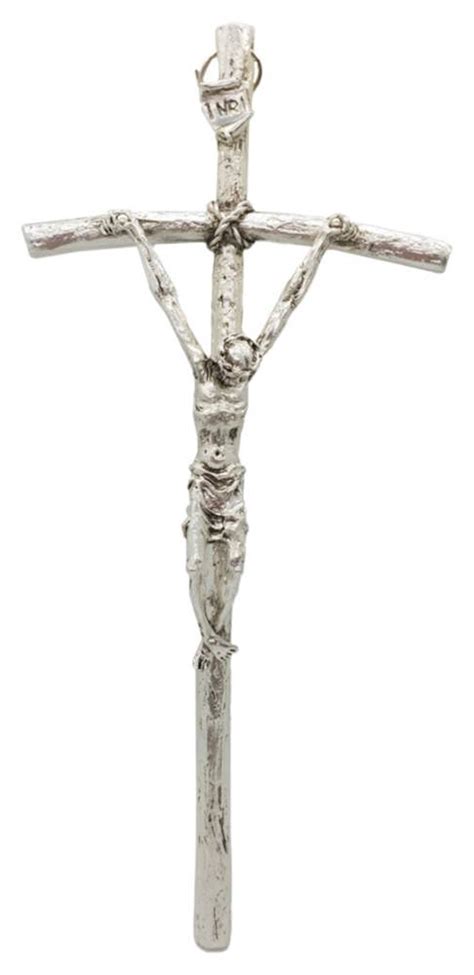 11 Pewter Papal Wall Crucifix