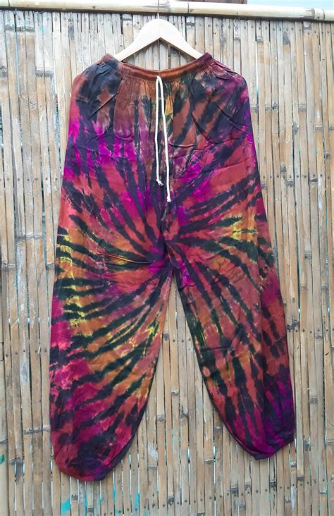 Tie Dye Hippie Pants In Vintage Pattern P08 Etsy