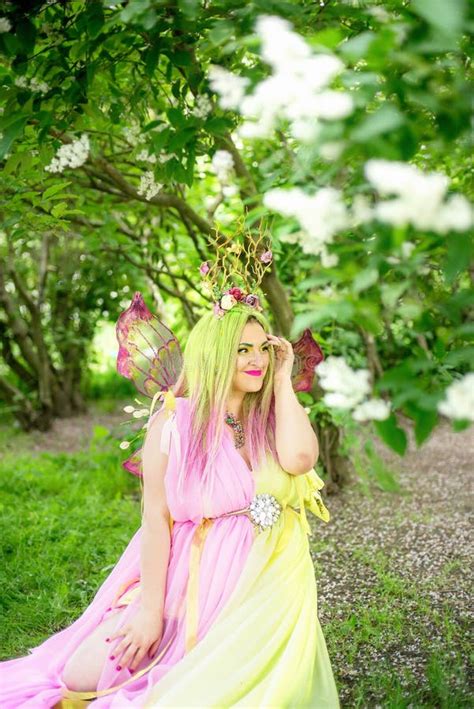Plus Size Model In Elf Costume Fairy Tale Fantasy Project Stock Image