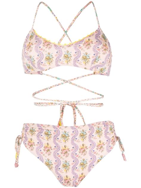 Anjuna Floral Print Bikini Farfetch