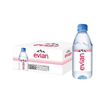 Evian Pure Natural Mineral Water Glass Bottle 20s X 330ml ZuppaMarket