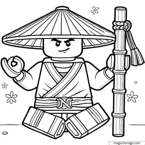 Dibujo De Ninjago Sensei Wu Meditando Para Colorear Para Imprimir Gratis