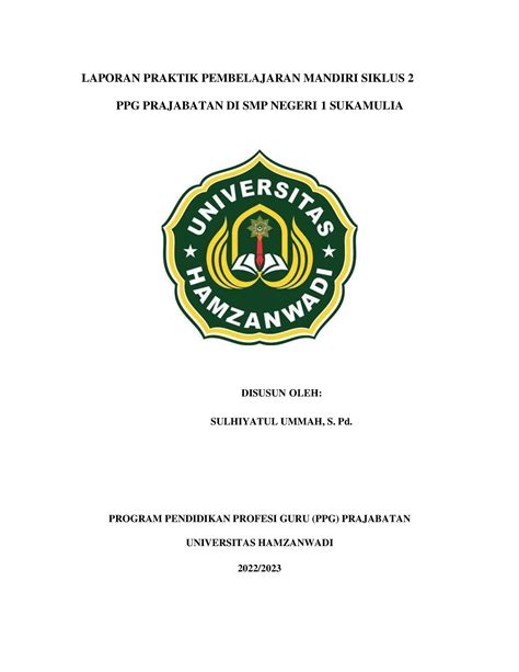 Laporan Siklus 2 PPL FIX LAPORAN PRAKTIK PEMBELAJARAN MANDIRI SIKLUS