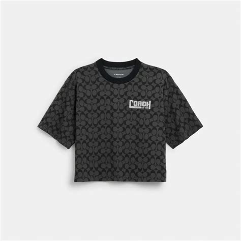 Coach® Signature Cropped T Shirt