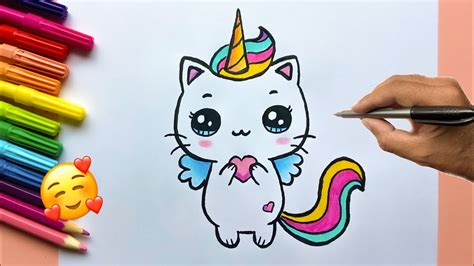 Como Desenhar Gatinho Color Gatinho Colorido Desenhos Fofos Desenho