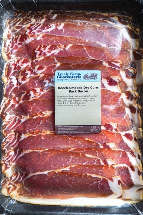 Smoked Back Bacon Dry Cure Pressed Fully Matured Lightly Beech