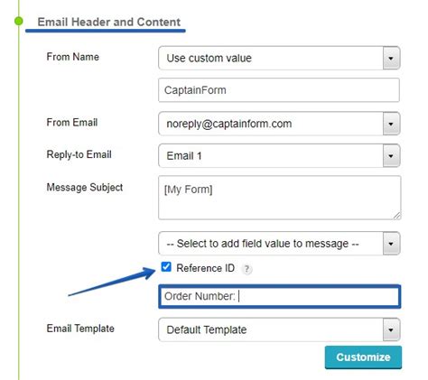 Reference Id On Wordpress Forms Captainform Wordpress Plugin