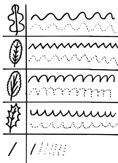 Kleutergroep Nl Herfst Werkbladen Schrijfpatronen Bladeren