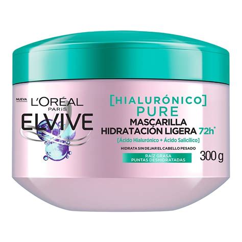 Mascarilla Capilar L Oréal Paris Elvive Hialurónico Pure 300 g