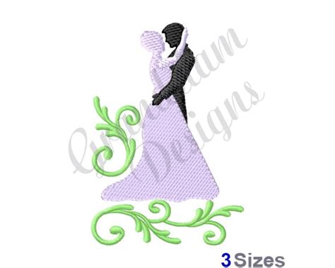 Wedding Bride And Groom Machine Embroidery Design Embroidery Designs Embroidery Embroidery