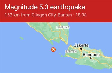 Selat Sunda Diguncang Gempa Bumi Tektonik M 5 5 Tidak Berpotensi Tsunami