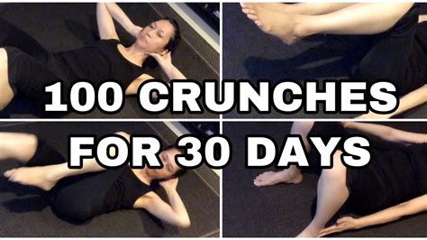 100 Crunches Every Day For 30 Days Week 1 Youtube