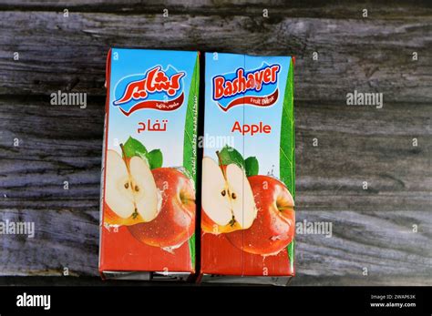 Kairo Gypten Januar Bashayer Apfel Fruchtsaft Apfelsaft