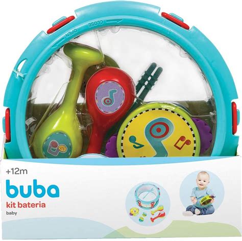 Brinquedos Buba - Kit Bateria Baby Buba 7973 - Star Brink Brinquedos