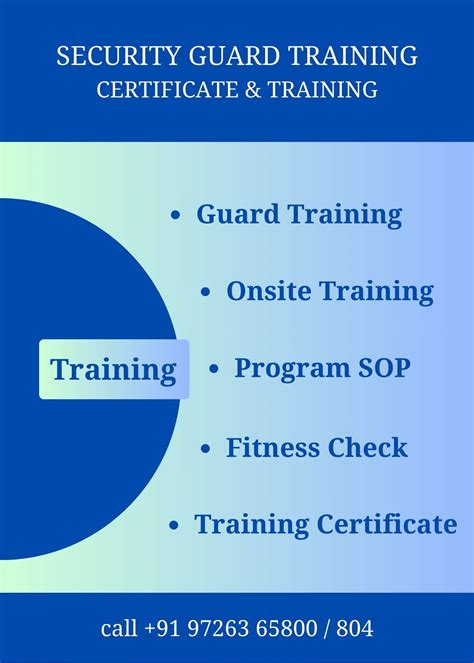 Security Guard Training Service Get Security Training Certificate